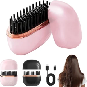 Mini Rechargeable Hair Straightener Brush